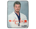Grey's Anatomy Mcsteamy Fleece Throw Blanket 45 X 60 Inches. Fixed Price $24.99.