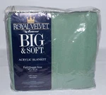 Nos Royal Velvet Fieldcrest Big & Soft Acrylic Blanket Full Queen Green Mint 90". Fixed Price $71.50.