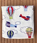 Microplush Throw Baby Blanket Airplanes Balloons Smooth 30" X 40". Fixed Price $24.00.
