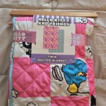 Nwt Hello Kitty & Friends Quilted Reversible Blanket Twin Sanrio 60X90" Pink. Fixed Price $52.00.