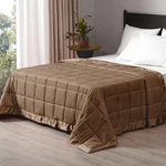 Downluxe Weighted Blanket Size, KING,18LB, Brown. Fixed Price $105.99.