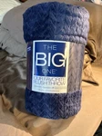 The Big One Plush Throw Blanket Navy Blue Textured Pattern Super Soft 60 72. Fixed Price $16.00.