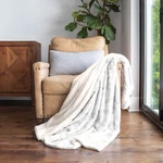 Lux Light Gray Faux Fur Tie Dye Throw Blanket By Kaycie Fashion Collection. Fixed Price $45.99.