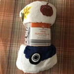 Huntington Home Harvest Throw 50 X 60 Super Soft Plush Blanket Pumpkin Truck New. Fixed Price $12.00.