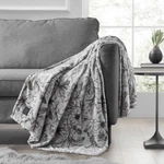 Brookstone Cozy Heated Printed Plush Throw - 50 X 60 Floral. Fixed Price $49.00.