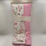 Laura Ashley Soft Plush Oversized Reversible Throw Blanket Pink Floral Coquette. Fixed Price $63.00.