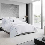 Vera Wang Duvet Cover Set Striped Cotton King Soft White (3-PIECE). Fixed Price $100.00.
