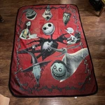 Disney Nbc Nightmare Before Christmas Halloween Red Throw Blanket Jack Boogie. Fixed Price $19.99.