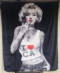 Marilyn Monroe Love Heart California Flip Off Queen Size Blanket. Fixed Price $60.05.