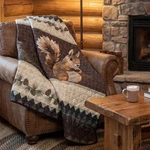 Donna Sharp Rustic Pine Circle Quilted Country Home Throw Blanket 50 X 60. Fixed Price $69.00.