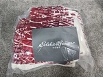 Eddie Bauer - Blanket, Soft Fleece Throw, San Juan Red Clay/white. Fixed Price $19.59.