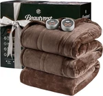 Beautyrest Electric Heated Blanket Sherpa Chocolate Auto Shut Off Queen 90 X 84". Fixed Price $49.99.