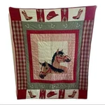 Vintage Longaberger Homestead Quilted Horse Throw (47 X 58). Fixed Price $349.99.
