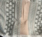 Lush D Cor 50"X60" Faux Shearling Sherpa Throw Blanket Elephant White Gray Peach. Fixed Price $32.00.