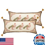 Bilin Gaier Rectangle Throw Pillow Covers Pack Of 2VELVET Farmhouse Birds. Fixed Price $55.61.