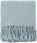 Fennco Styles Classic Woven Solid Lightweight Throw Blanket W/ Fringe - Aqua. Fixed Price $24.99.