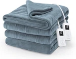 Sunbeam Royal Luxe Microplush Electric Heated Blanket Blue Full Size 84' 72". Fixed Price $54.98.