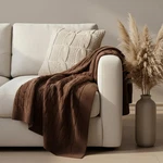 Luxurious 100% Cashmere Chocolate Cable Knit Throw Blanket Ultra-soft Comfort. Fixed Price $466.99.