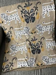 Anthropologie Lion Pattern Knit Throw Blanket 100% Cotton 53"X65" Beige Safari. Fixed Price $53.99.