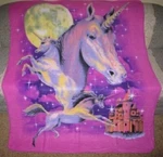 New Castle Fleece Throw Gift Blanket Moon Unicorns Purple Starry Night. Fixed Price $21.38.