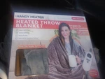 Handy Heater Sherpa Throw Blanket 50"X60" Plush Heated. Fixed Price $29.00.