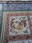 The Rug Barn Blanket Jacquard Woven Tapestry Throw 53"X65" Chanticleer Roosters. Fixed Price $48.00.