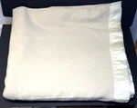 John Atkinson & Sons By Hope Chest 100% Merino Wool Blanket 98X88 England Ivory. Fixed Price $119.00.