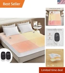 Multizone Waterproof Heated Mattress Pad, Individual Body & Feet Electric Mat.... Fixed Price $153.50.