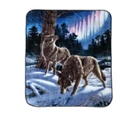 Wild Frontier Wolves Indian Blanket, Gray, Standard Throw 50X60. Fixed Price $15.54.