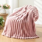 Newcosplay Super Soft Blanket Pink Premium THROW(50X60) Ribbed. Fixed Price $27.43.