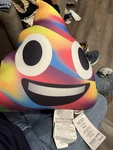 Iscream Unicorn Poop Emoji Rainbow Throw Pillow 15X16 Removable Cover Zipper. Fixed Price $10.00.
