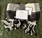 New Threshold Faux Mohair Buffalo Plaid Throw Blanket Black & White Check. Fixed Price $35.00.