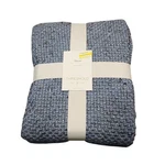 Threshold Marled Knit Throw Blanket Blue 50X60 Chunky Kit New. Fixed Price $24.99.