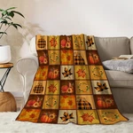 Yeeju Decoraitve Throw Blanket Plaid Thanksgiving 50"X60", FALL-07. Fixed Price $28.99.