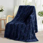 Whale Flotilla Flannel Fleece Blanket For THROW(50"X60"), Navy Blue. Fixed Price $24.84.