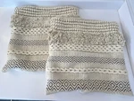 Surya Throw Pillow Cover 17.5 Textured Bohemian Aztec Beige Geometric 2PC. Fixed Price $15.60.