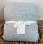 Pottery Barn Cloud Cotton/linen Duvet Cover, Full Queen Chambray Blue. Fixed Price $149.00.