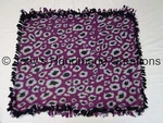 Handmade Mini Baby / Pet Fleece Tied Security Blanket - Purple Cheetah 26 X 30. Fixed Price $15.00.