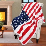 Catalonia Patriotic Us Flag Blanket, American THROW(50"X60"),. Fixed Price $33.65.