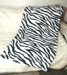 Throw Blanket Zebra Print Fur Soft Plush 48X59, Luxury Glamour Modern Couch Bed. Fixed Price $24.98.