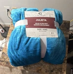 Citi Mall Julieta Ultra Soft Microplush King Blanket Blue Polyester Solid. Fixed Price $34.42.