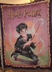 Vtg 2000 Harry Potter Woven Tapestry Throw Blanket Euc Wand Magic Disney Gift. Fixed Price $43.50.