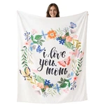 Battilo Throw Blankets Anniversary Birthday Gift For Mom From Flower Wreath. Fixed Price $18.99.