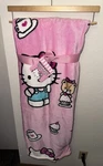 Hello Kitty Cupcakes & Ice Cream Pink Plush Throw Blanket 60 X 70 Nwt. Fixed Price $60.00.