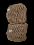 Of Oake Brown Chunky Thick Weave Knit Throw, 50" X 60" 127SM 152SM. Fixed Price $89.00.