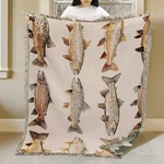 Moukeren 60 X 50 Inch Woven Tapestry Throw Blanket With Colorful Tassel. Fixed Price $45.78.