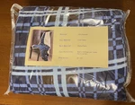 Lavish Home Fleece Sherpa Blanket Throw - Blue Plaid 50" X 60" Inches. Fixed Price $19.99.