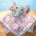 Hb Hudson Baby Pink Gray Elephant Lovey Security Blanket 14 Plush Toy Nursery. Fixed Price $12.58.