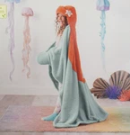The Disney Collection By Pillowfort Princess Ariel Kids' 40X50 Hooded Blanket#. Fixed Price $20.99.