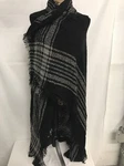 14TH & Union Blanket Wrap Herringbone Lined Fringe Pashmina Shawl Black Gray $40. Fixed Price $15.99.